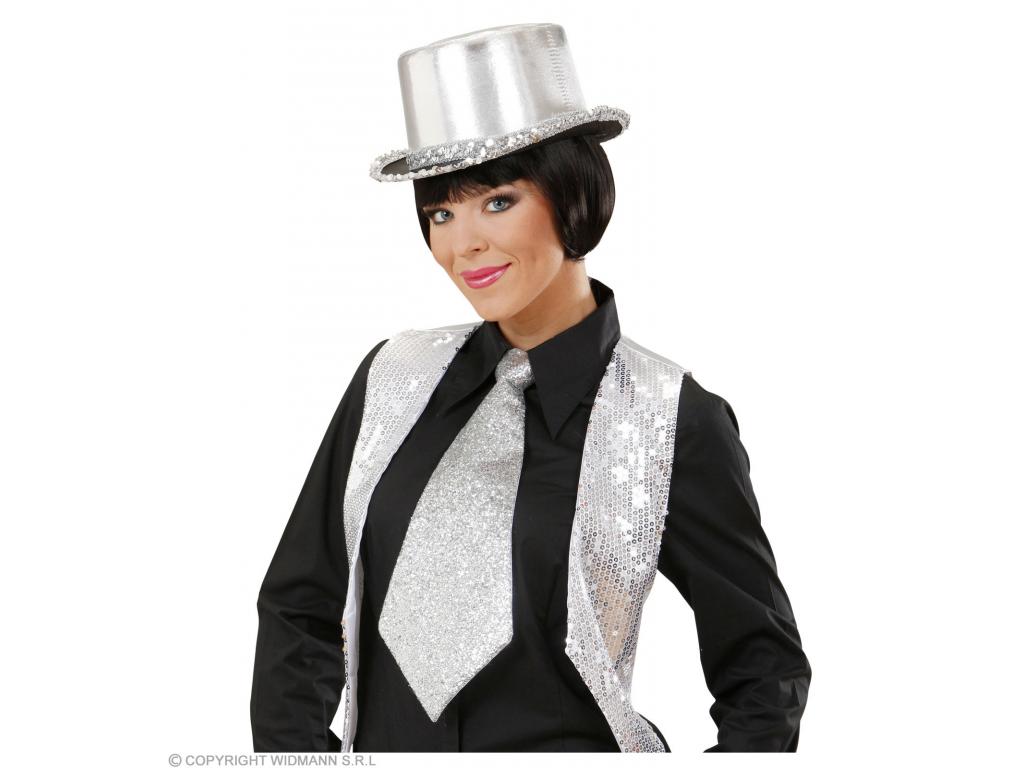 Nyakkendő ezüst színű gumis nyakkal