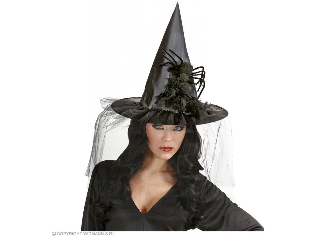 Boszorkánykalap tüll díszítéssel