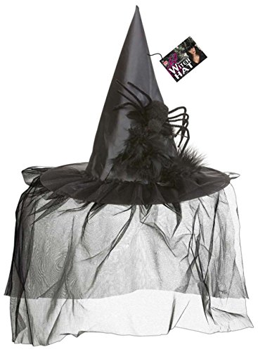 Boszorkánykalap tüll díszítéssel