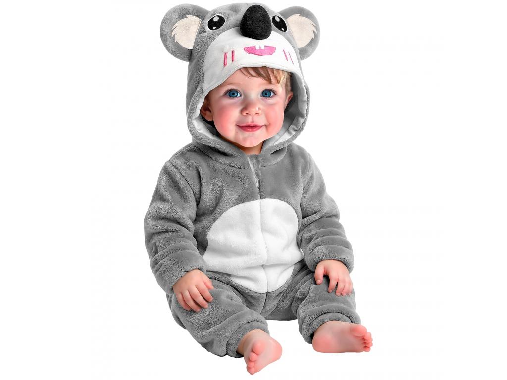 Koala puha plüss kapucnis overál unisex gyermek jelmez