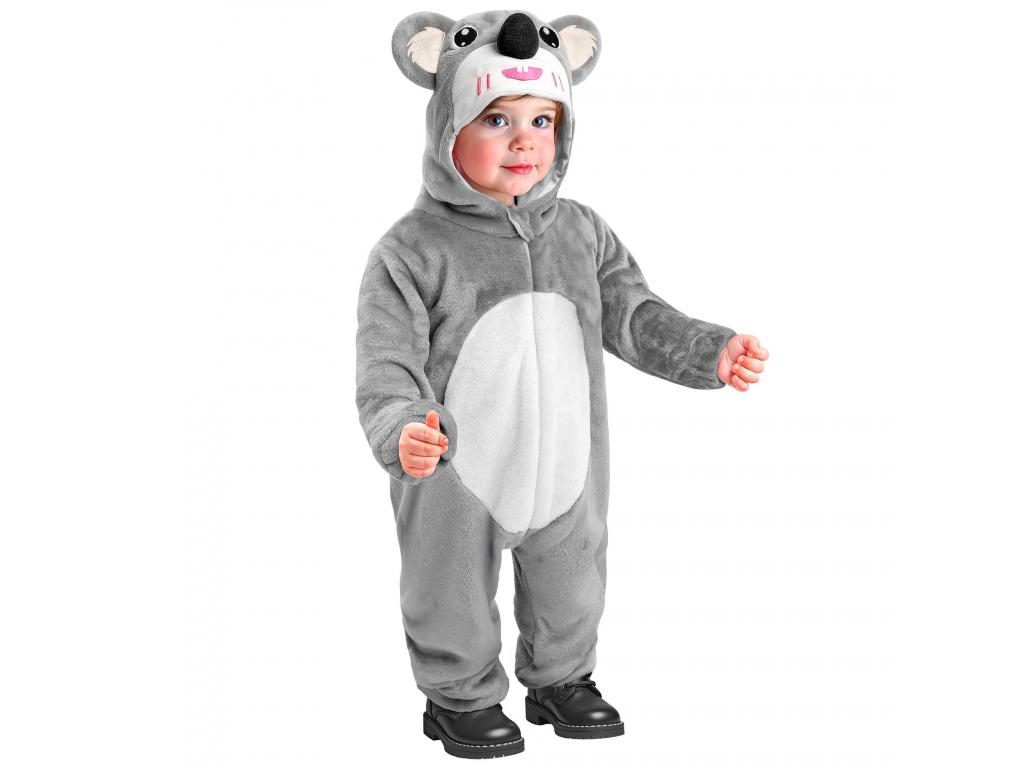 Koala puha plüss kapucnis overál unisex gyermek jelmez