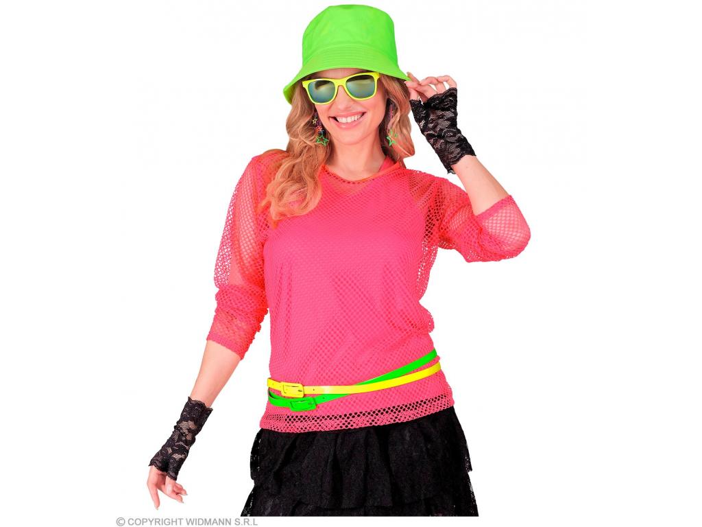 Neon pink színű ujjatlan póló női jelmez