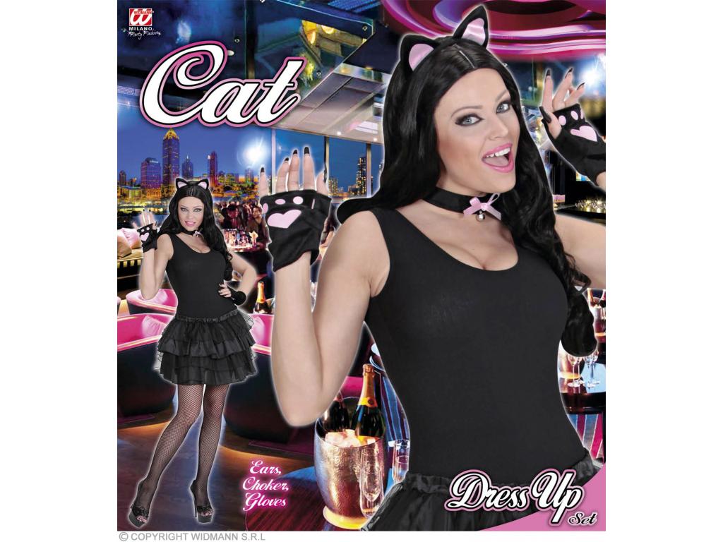 Macska szett rózsaszín díszítéssel női jelmez