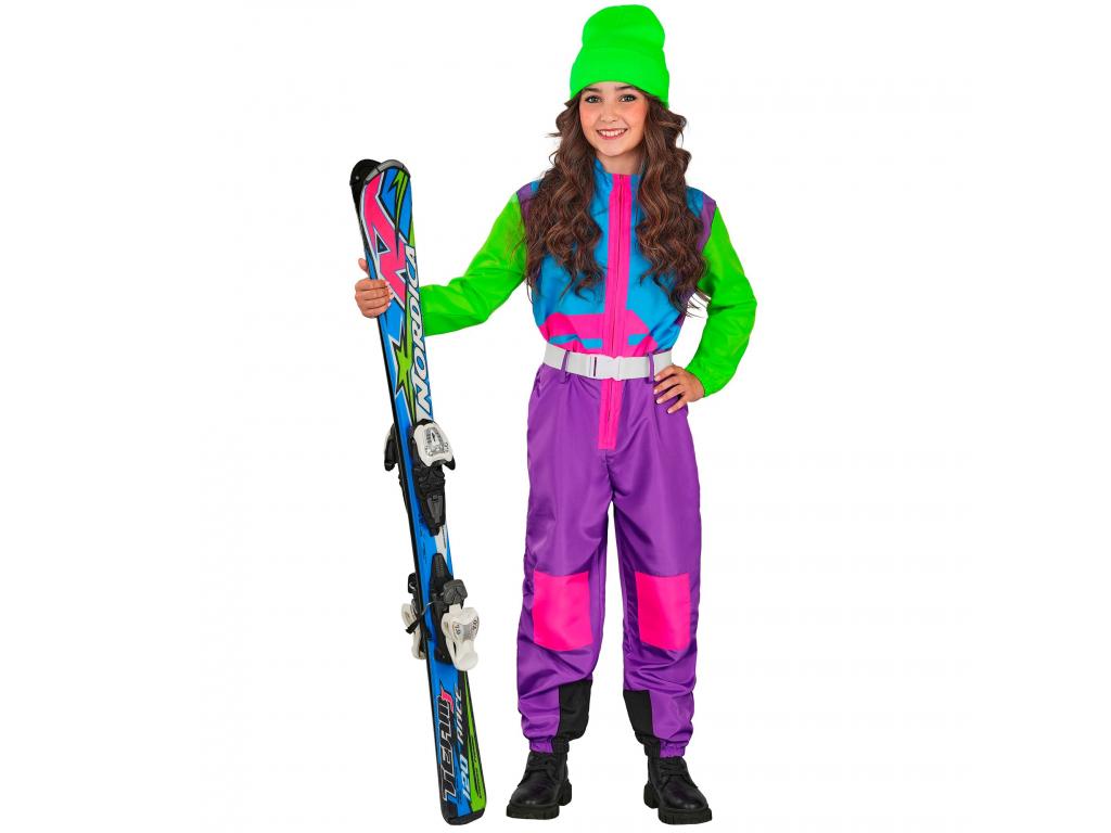 Snowboard ruha lila színben a 80 as évekből unisex gyermek jelme