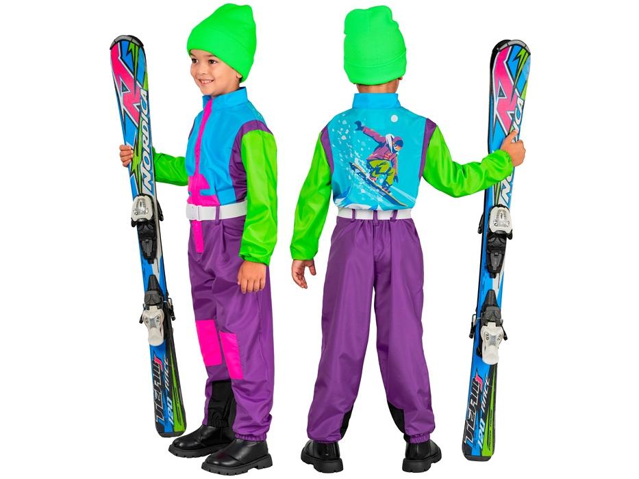 Snowboard ruha lila színben a 80 as évekből unisex gyermek jelme