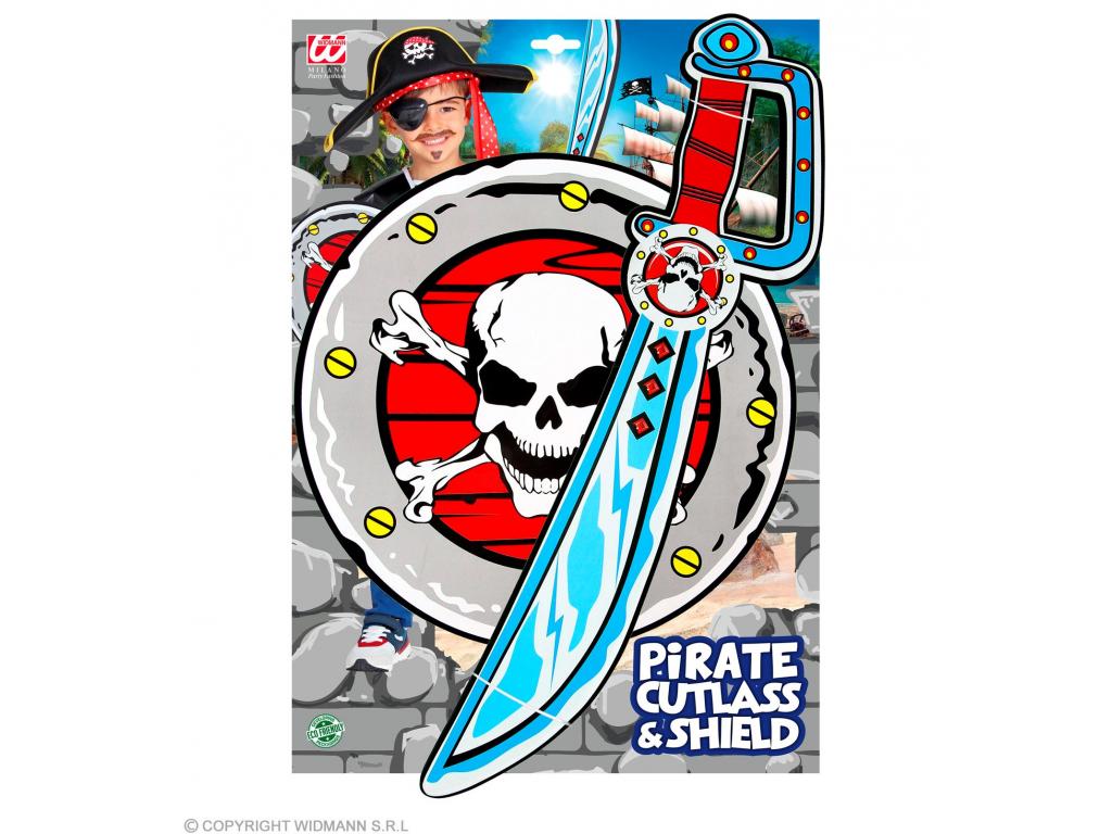 Kalóz lovagi kard és pajzs