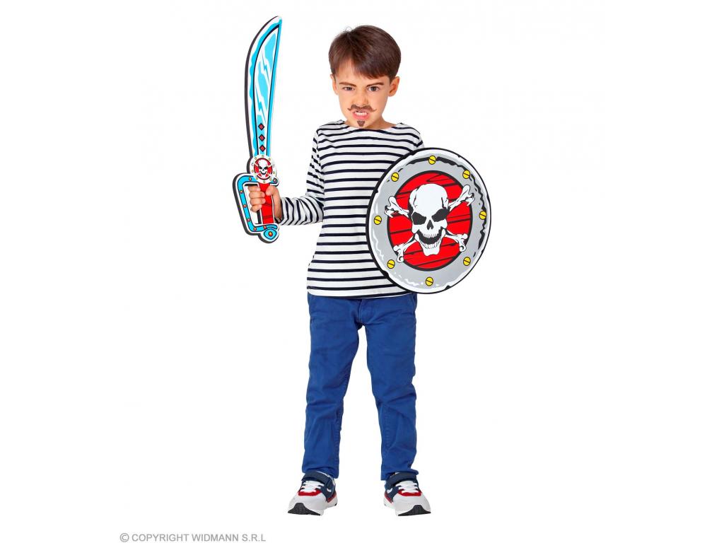 Kalóz lovagi kard és pajzs