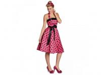 50 es évek pink fekete ruha női jelmez
