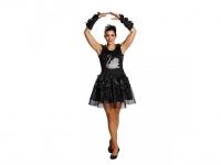 Hattyú női jelmez fekete színben