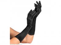 Szatén kesztyű, fekete