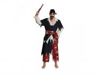 Kalóz fekete hosszú ruha férfi jelmez