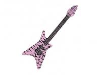Rózsaszín-fekete felfújható gitár