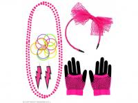 80-as évek kiegészítő szett - pink női jelmez