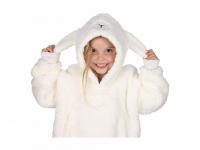 Noxxiez plüss kapucnis pulóver, M méret, bárány