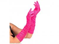 Húzott szatén kesztyű, fukszia