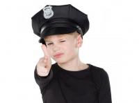 Rendőr gyerek kalap fekete színben