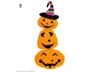 Halloweeni tök kalapban