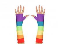 Szivárvány csíkos kesztyű