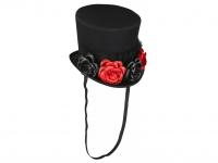 Mini cilinder, tüll és rózsa díszekkel