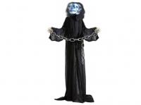 Szenzoros aktiválású, forgó fejű Grim Reaper figura, hang-és fén  Szenzoros aktiválású, forgó fejű Grim Reaper figura, hang-és fén