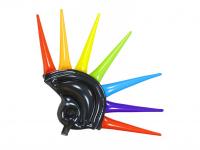 Felfújható sisak színes tüskékkel, kb. 90 cm