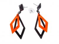 Fekete-neon narancssárga fülbevaló