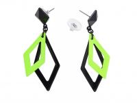 Fekete-neonzöld fülbevaló