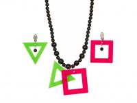 Geometriás nyakék és fülbevaló