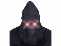 Csuklyás horror maszk világító piros szemekkel