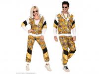 Fekete/arany halálfejes tréning szett unisex felnőtt jelmez