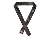 Bőrhatású öv 4 rekesszel - fekete