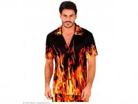 Nyári partira lángokkal diszített ing férfi jelmez