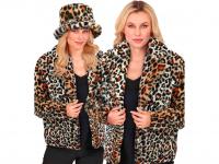 Tigrismintás plüss dzseki női jelmez