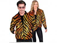 Party kabát csillogó felső tigris mintás unisex felnőtt jelmez