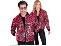 Party kabát csillogó felső zebra mintás színes unisex felnőtt je