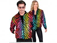 Party kabát csillogó felső tigris mintás színes unisex felnőtt j