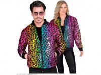 Party kabát csillogó felső leopárd mintás színes unisex felnőtt