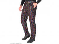 Party nadrág csillogó mintás színes férfi jelmez