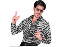 Party csillogó ing zebra csíkos férfi jelmez