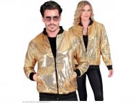 Party kabát csillogó felső arany színű unisex felnőtt jelmez