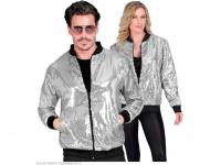 Party kabát csillogó felső ezüst színű unisex felnőtt jelmez