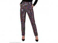 Party nadrág csillogó színes mintás női jelmez