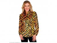 Party csillogó blúz tigris mintás női jelmez