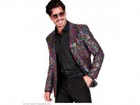 Party zakó csillogó színes tarka mintás férfi jelmez