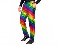 Szívárványmintás színes party nadrág férfi jelmez