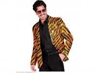 Party zakó csillogó tigris mintás férfi jelmez