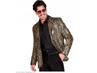 Party zakó csillogó leopárd mintás férfi jelmez