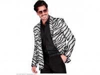 Party zakó csillogó zebra mintás férfi jelmez