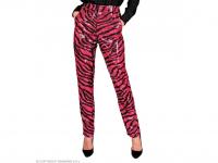 Party nadrág csillogó zebra mintás pink színű női jelmez