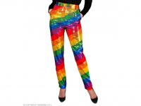Party nadrág csillogó szivárvány mintás színes női jelmez